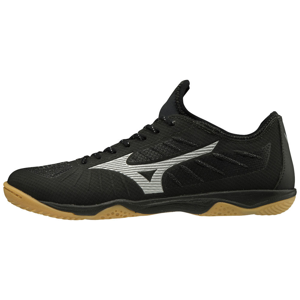 Zapatos De Futbol Mizuno REBULA SALA ELITE IN Hombre Negras/Plateadas Ofertas BFUG-42718